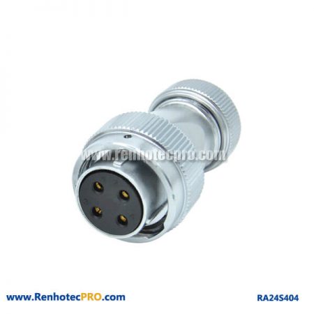 4 Pin Aviation Connector Screw Locking Plug RA24 Circular Waterproof ...