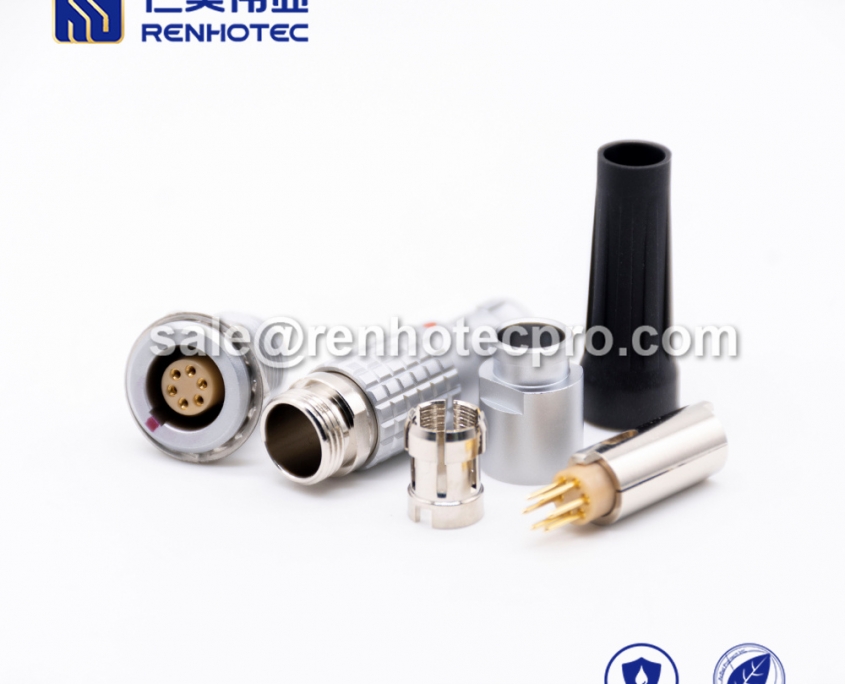 6-pin LEMO connector pinout B Series Female Straight Push pull self ...