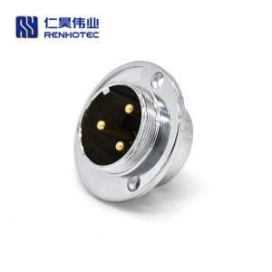 GX35 3 Hole Flange Plug Connector