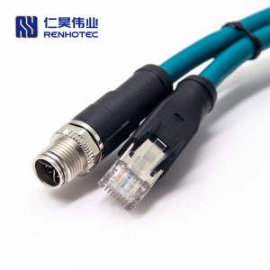 Over Molded Rj45 Industrial Ethernet Communication for M12 to RJ45 Overmolded Cable ...