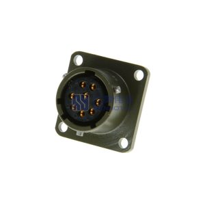 MIL-DTL-26482 Series 1 MS3112E12-8S Female Box Mount Receptacle, 8 Pin PT02E-12-8S