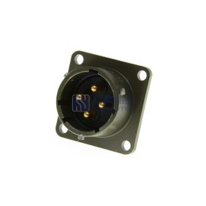 MIL-DTL-26482 Series 1 MS3112E14-4P Male Box Mount Receptacle, 4 Pin PT02E-14-4P