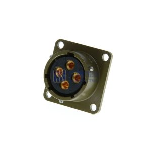 MIL-DTL-26482 Series 1 MS3112E14-4S Female Box Mount Receptacle, 4 Pin PT02E-14-4S