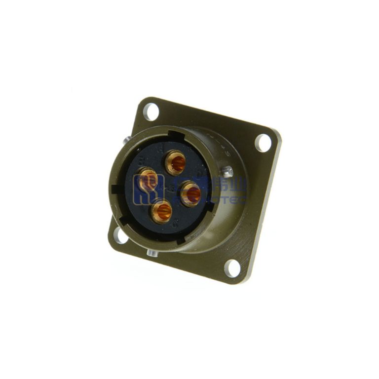 MILDTL26482 Series 1 MS3112E144S Female Box Mount Receptacle, 4 Pin