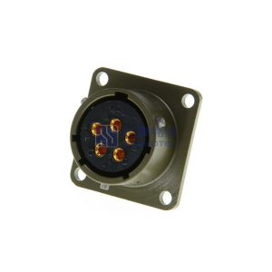MIL-DTL-26482 Series 1 MS3112E14-5S Female Box Mount Receptacle, 5 Pin PT02E-14-5S
