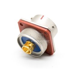 Y50DX 1 Pin Male Front Mount Square Flange Disc Socket