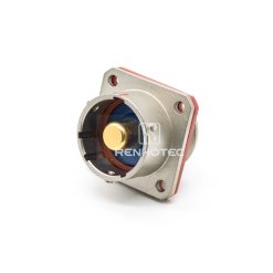 Y50DX 1 Pin Male Front Mount Square Flange Disc Socket