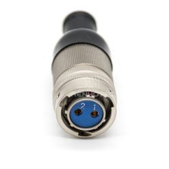 Y50DX 2 Pin Female Plug Straight Bayonet Coupling Solder Aluminum Alloy