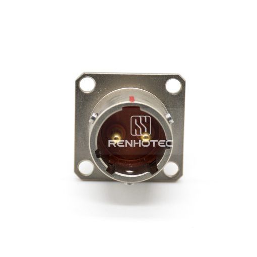 Y50DX 2 Pin Male Front Mount Square Flange Disc Socket — изображение 3