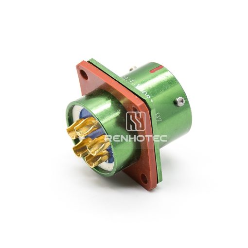 Y50DX-1405ZJ10L 5 Pin Male Front Mount Square Flange Disc Socket - Image 2