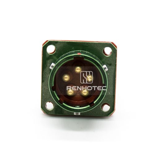 Y50DX-1405ZJ10L 5 Pin Male Front Mount Square Flange Disc Socket - Image 3