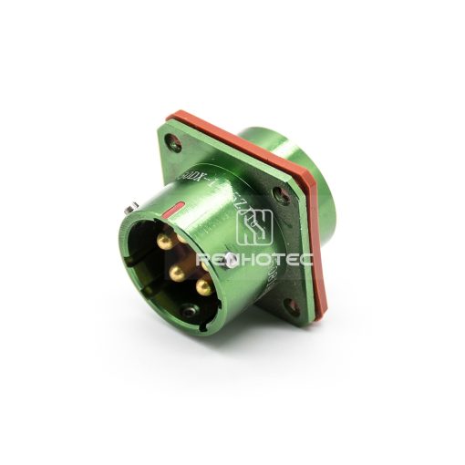 Y50DX-1405ZJ10L 5 Pin Male Front Mount Square Flange Disc Socket - Image 4