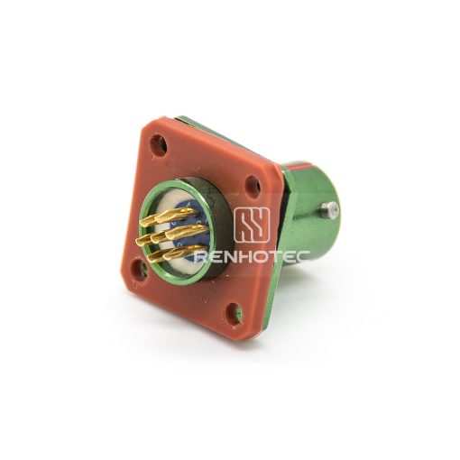 Y50EX 7 Pin Male Front Mount Square Flange Disc Socket - Image 2