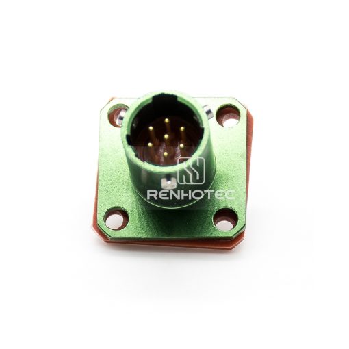 Y50EX 7 Pin Male Front Mount Square Flange Disc Socket - Image 3