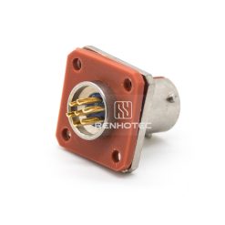 Alternative view of Y50EX-0807ZK10 7 Pin Female Front Mount Square Flange Disc Socket
