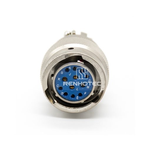 Y50EX-1412TK2 12 Pin Female Plug Straight Bayonet Coupling Solder Aluminum Alloy - Image 3