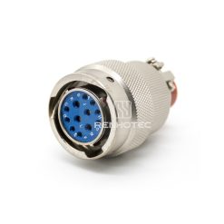 Y50EX-1412TK2 12 Pin Female Plug Straight Bayonet Coupling Solder Aluminum Alloy