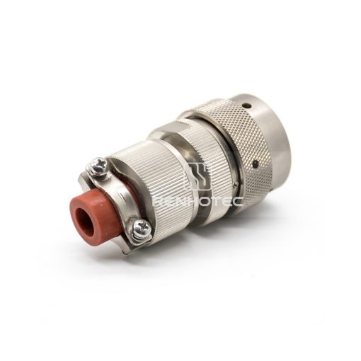 Y50EX 19 Pin Male Plug Straight Bayonet Coupling Solder Aluminum Alloy - Image 2
