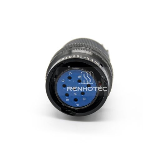 Y50EX-1608TK2 8 Pin Female Plug Straight Bayonet Coupling Solder Aluminum Alloy - Image 3