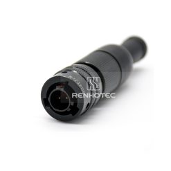 Y50X-0802TJ2M 2 Pin Female Plug Straight Bayonet Coupling Solder Aluminum Alloy