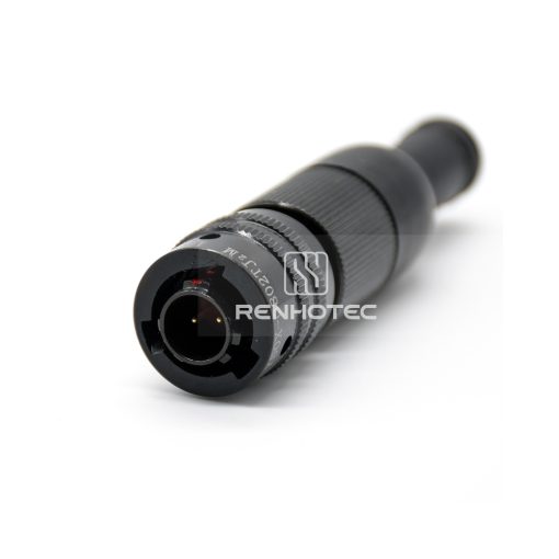 Y50X-0802TJ2M 2 Pin Female Plug Straight Bayonet Coupling Solder Aluminum Alloy