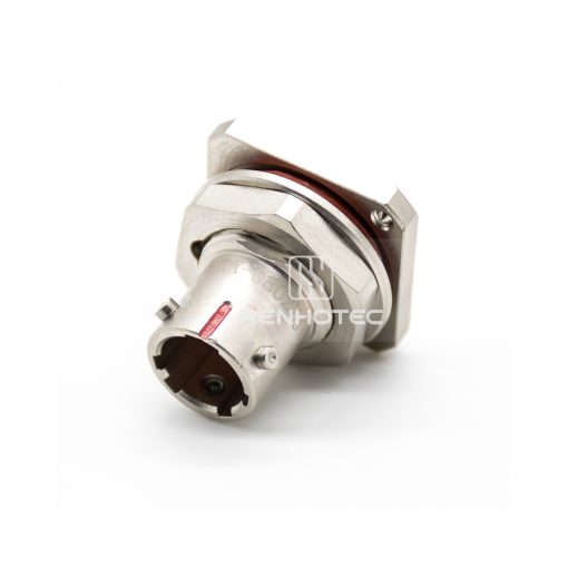 Y50X-0802ZJ14 2 Pin Male Front Mount Square Flange Disc Socket