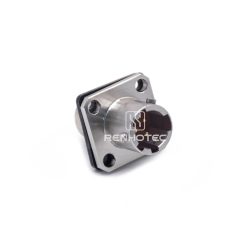 Y50X-0803ZJ10-B Bayonet Stainless Steel 3 Pin Male Front Mount Square Flange Disc Socket