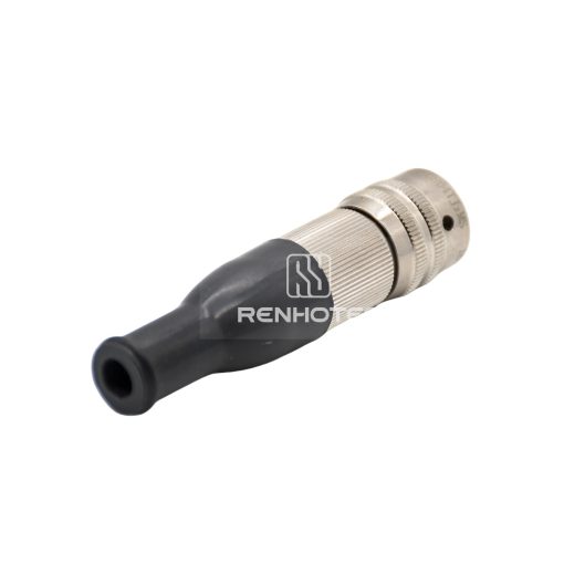 Y50X-0804TJ2MS 4 Pin Male Plug Straight Bayonet Coupling Solder Aluminum Alloy - Image 3