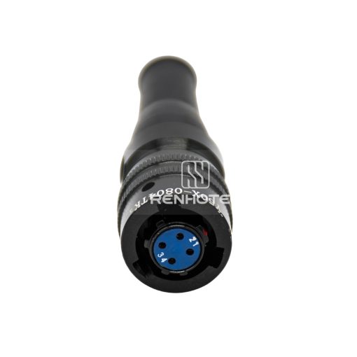 Y50X-0804TK3 4 Pin Female Plug Straight Bayonet Coupling Solder Spring Aluminum Alloy - Image 3