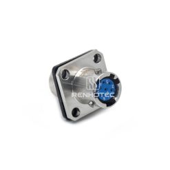 Y50X-0807ZK10-B Bayonet Stainless Steel 7 Pin Female Front Mount Square Flange Disc Socket