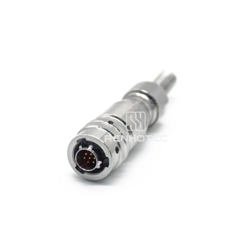 Y50X-0810TJ6-B Bayonet Stainless Steel 10 Pin Male Plug with Spring-loaded Tail Clip
