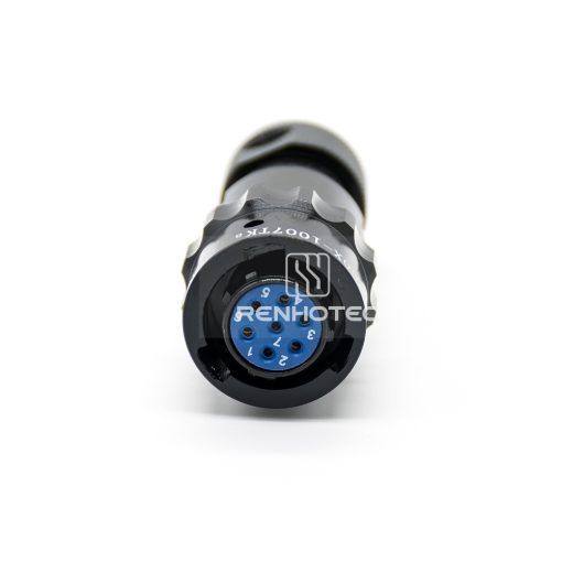 Y50X-1007TK6 7 Pin Female Plug Straight Bayonet Coupling Solder Spring Aluminum Alloy — изображение 3