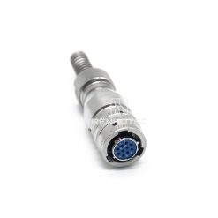 Y50X-1010TK6-B Bayonet Stainless Steel 10 Pin Female Plug with Spring-loaded Tail Clip