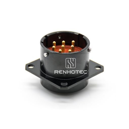 Y50X 8 Pin Male Front Mount Square Flange Disc Socket - Image 4