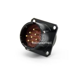 Y50X 8 Pin Male Front Mount Square Flange Disc Socket
