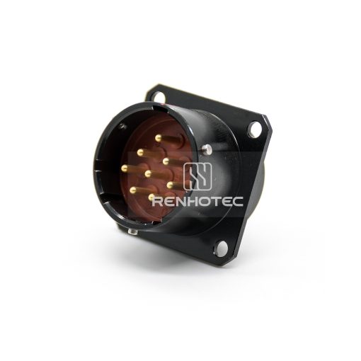 Y50X 8 Pin Male Front Mount Square Flange Disc Socket