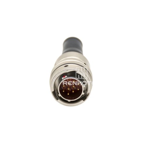 Y50X-1210TJ3 10 Pin Male Plug Straight Bayonet Coupling Solder Spring Aluminum Alloy - Image 3
