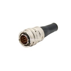 Y50X-1210TJ3 10 Pin Male Plug Straight Bayonet Coupling Solder Spring Aluminum Alloy