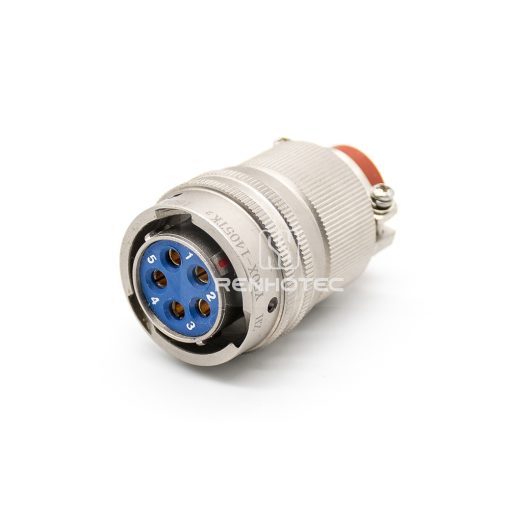 Y50X-1405TK2 5 Pin Female Plug Straight Bayonet Coupling Solder Aluminum Alloy