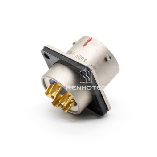 Y50X-1405ZJ10 5 Pin Male Front Mount Square Flange Disc Socket - Image 2