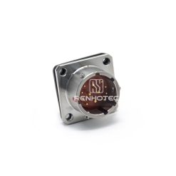 Y50X-1412ZJ10-B Bayonet Stainless Steel 12 Pin Male Front Mount Square Flange Disc Socket