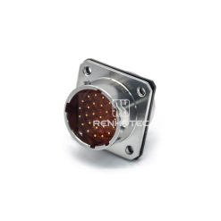 Y50X-1626ZJ10-B Bayonet Stainless Steel 26 Pin Male Front Mount Square Flange Disc Socket