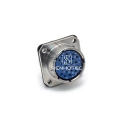 Y50X-1824ZK10-B Bayonet Stainless Steel 24 Pin Female Front Mount Square Flange Disc Socket