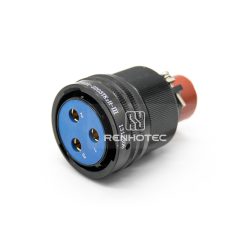 Y50X-2203TK2H-III 3 Pin Female Plug Straight Bayonet Coupling Solder Aluminum Alloy