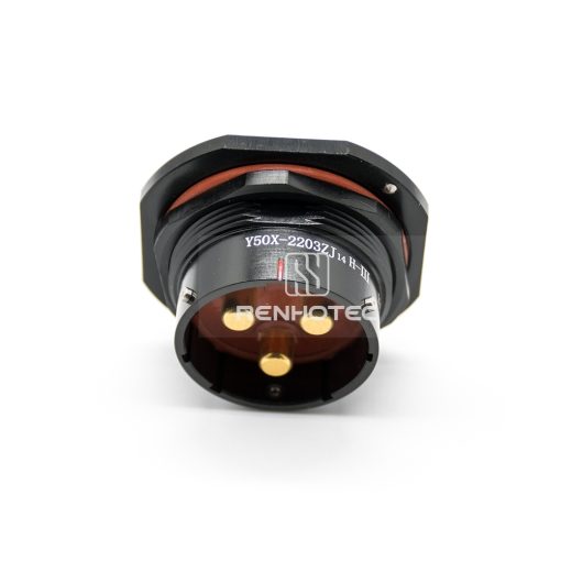 Y50X-2203ZJ14H-III 3 Pin Male Rear Mount Socket - Image 3