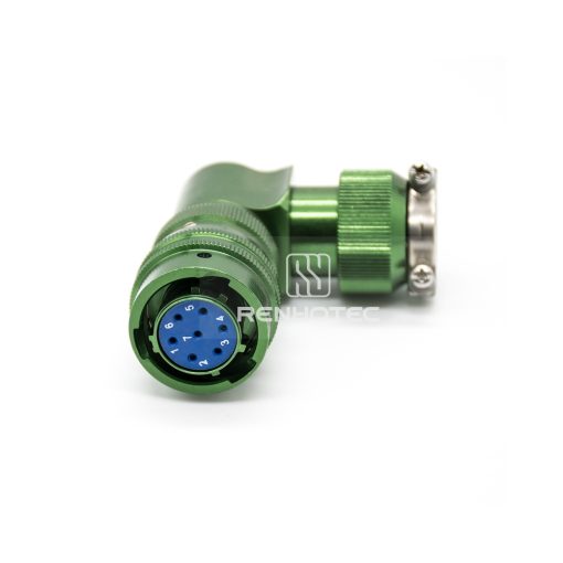 Y50X 7 Pin Female Plug Solder Aluminum Alloy Right Angle - Image 3