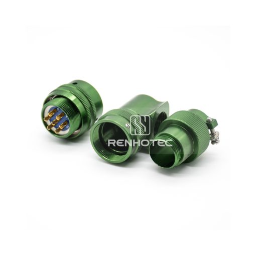 Y50X 7 Pin Female Plug Solder Aluminum Alloy Right Angle - Image 4