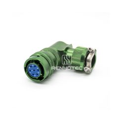 Y50X 7 Pin Female Plug Solder Aluminum Alloy Right Angle