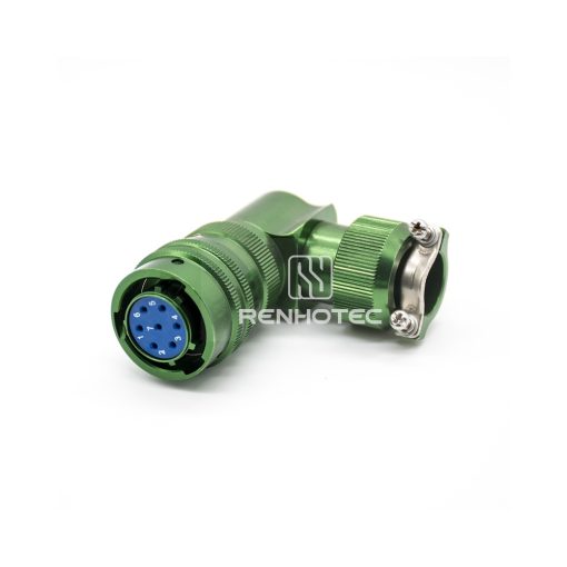 Y50X 7 Pin Female Plug Solder Aluminum Alloy Right Angle
