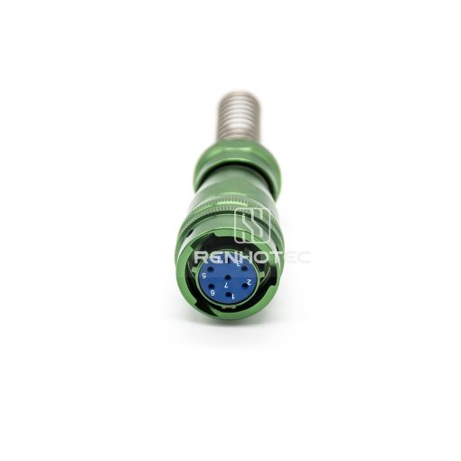 Y50X1007TK6-L 7 Pin Female Plug Straight Bayonet Coupling Solder Spring Aluminum Alloy - Image 3